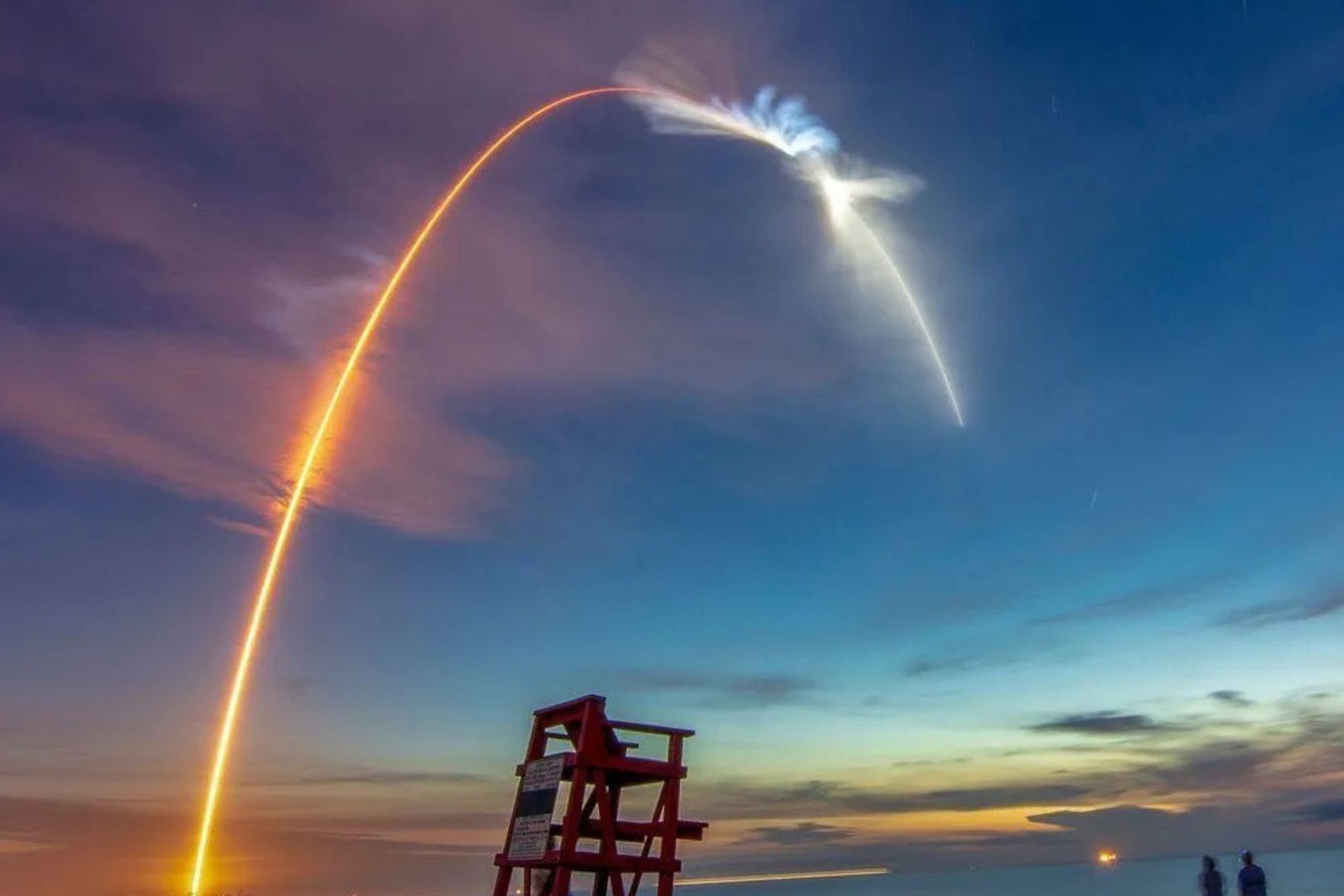 Rocket launch seen from Cocoa Beach