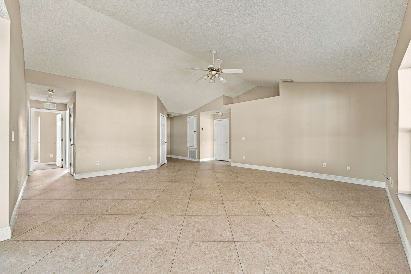 Great room looking toward the bedroom hallway at 707 Merrimac St SE