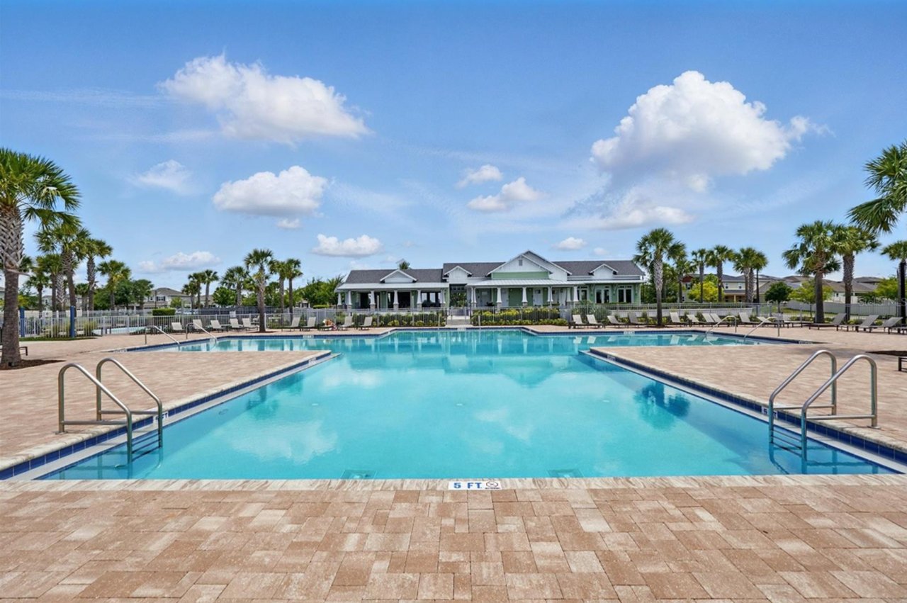Waterbrooke resort-style community pool in Clermont