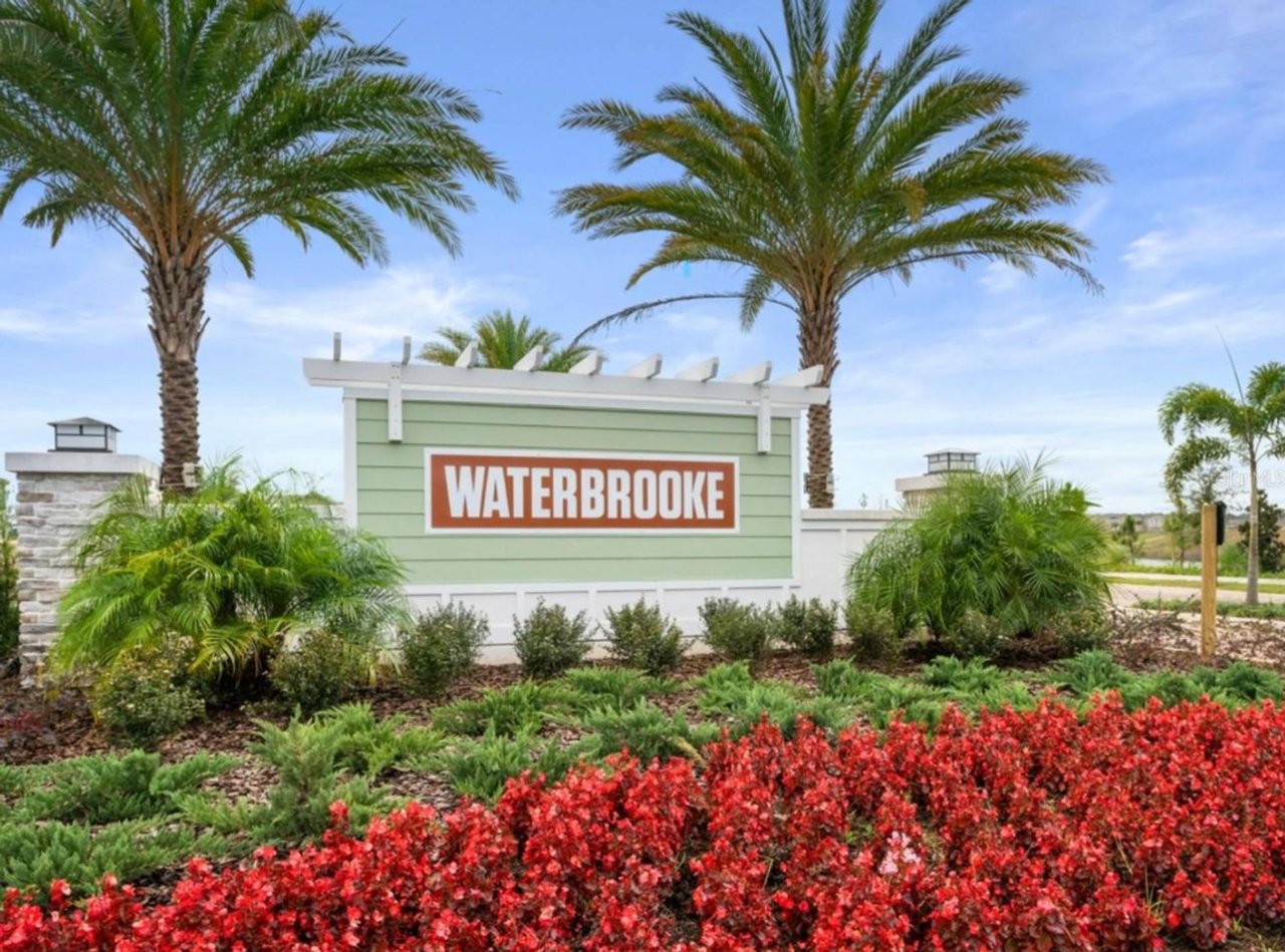 Waterbrooke community entrance sign in Clermont FL