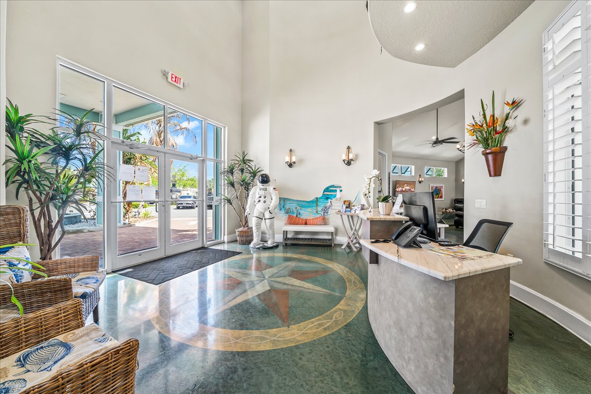 Clubhouse lobby interior